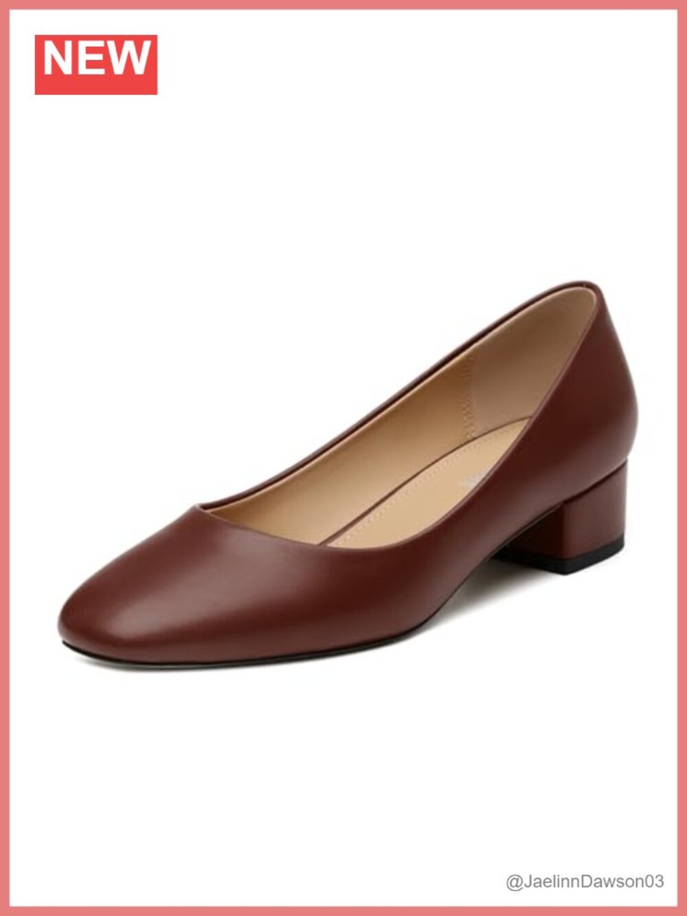 Women's Low Heel Pumps 1.2" Square Toe Slip On Chunky Block Heel Comfortable
